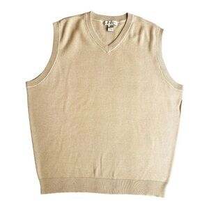 Cypress Links Men's Cream & Tan Sweater‎ Vest Size 2XLT